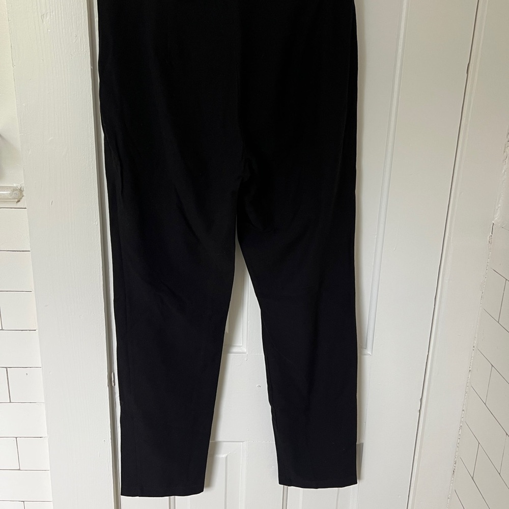 VGUC Eileen Fisher Black Flat front Pull-on Dress Pants
